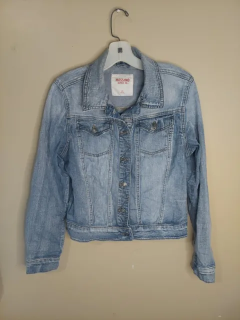 Mossimo Supply Co Jean Jacket: Youth Girls Size L Button-Up/ Great Condition