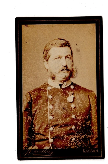 CDV Portrait Mann Uniform Orden Soldat Offizier WK 1 Havelka Kassan Kaschau Foto