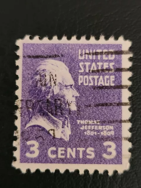 Vintage Rare 1932 Violet Thomas Jefferson 3 Cent US Postage Stamp