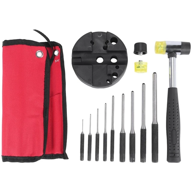 Roll Pin Punch Set con Borsa Portaoggetti, Punzonatrice Rimuovi Vo7208