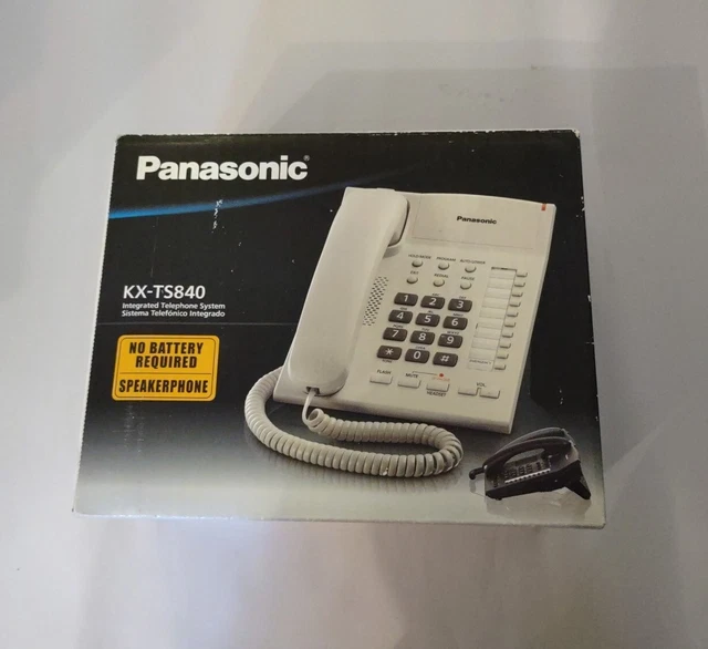 Panasonic Integrated Telephone System Corded Model KX-TS840 Speakerphone White