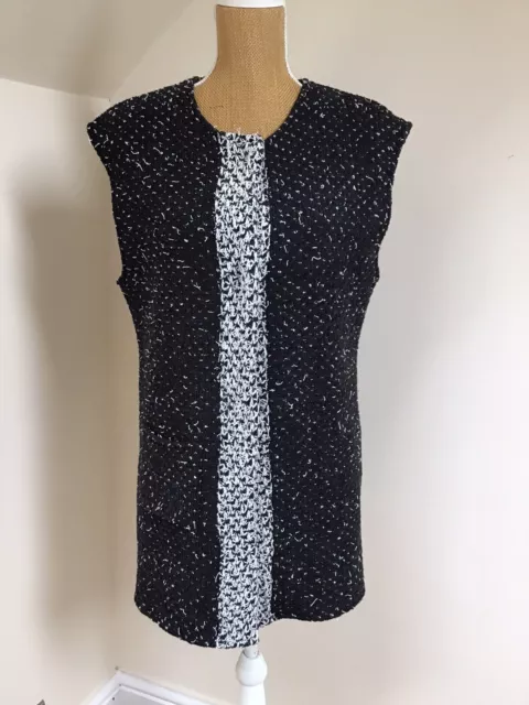 Knitted Gilet Waistcoat Long Length Size 10/12 German