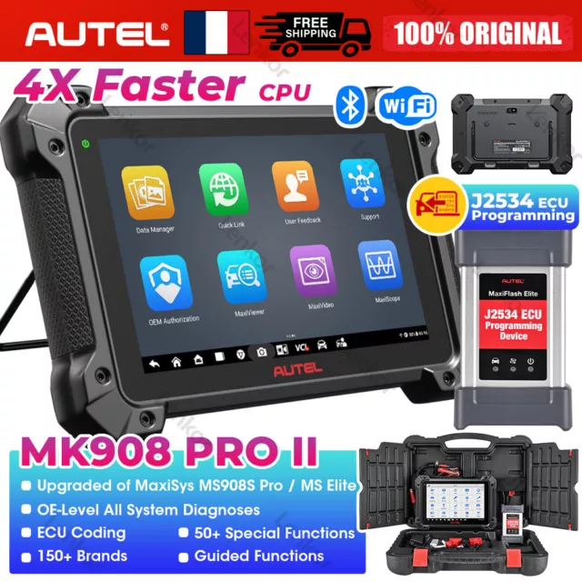 2024 AUTEL MaxiCOM MK908 PRO II Elite J2534 ECU Programming Bluetooth Diagnostic