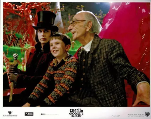 Charlie & The Chocolate Factory Original Lobby Card Johnny Depp Freddie Highmore