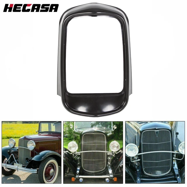 thumbnail image 2 of 1928-1929 Ford Model A Radiator Shell – Black Stamped Steel, Original Style Grille, KNS KA4002 2 of 5
