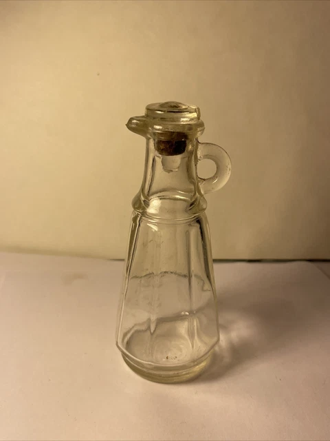 Antique Glass Syrup Bottle With Glass Stopper