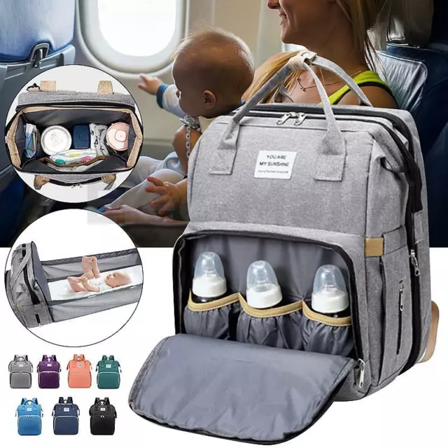 2IN1 Diaper bag Backpack Baby Travel Waterproof Large Pack Mummy Baby Bag