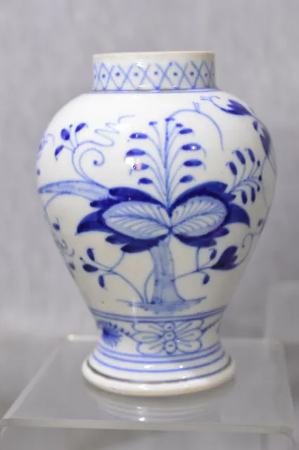 Sehr Alte Handbemalte Zwiebelmuster Vase