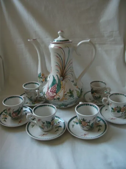 Very attractive Hand-painted Coffee Set – Made in Portugal – Ref 2012