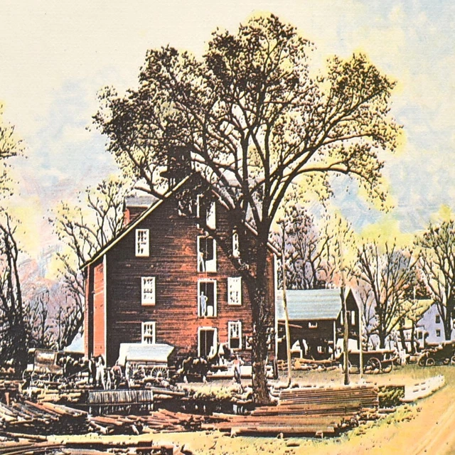 1950s Kirby's Mill Restaurant Placemat Medford Burlington County New Jersey