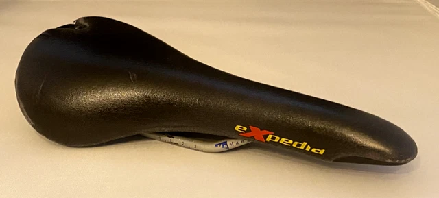 Selle VTT Vintage Vetta SL Rails Manganèse Noir - Fabriquée En Italie - Bon État