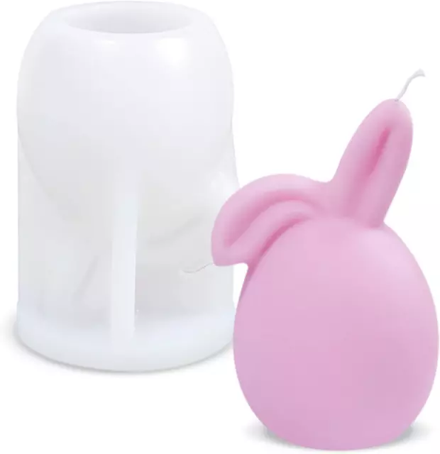 Ostern Kaninchen Silikonform, 3D Osterhase Kerzenformen Ostern Kaninchen Kerzenf