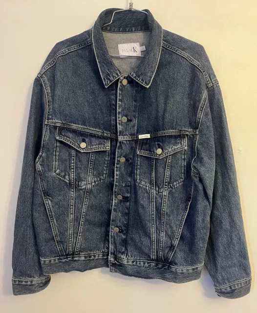 Palace Skateboards X Calvin Klein Relaxed Trucker Denim Jacket Size Medium