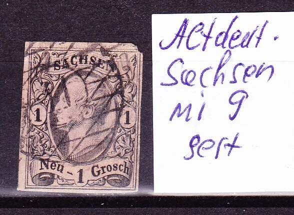 Briefmarken Altdeutschland Sachsen  Mi 9 gestempelt