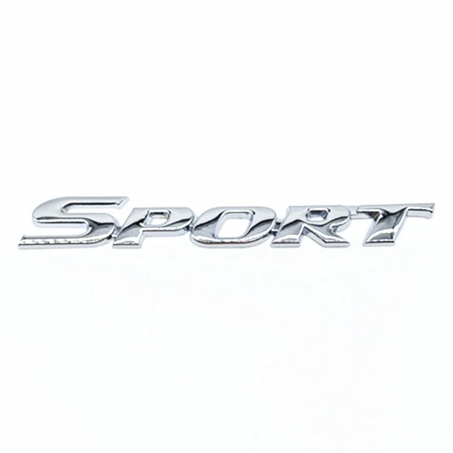 Car Trunk Bumper SPORT Logo Emblem Badge Sticker Silver Metal Decal Accessories