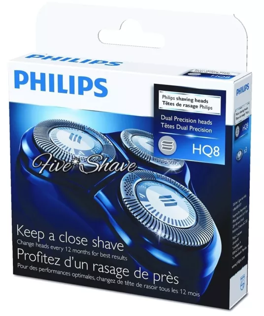 NEUF 3 PHILIPS HQ8 HQ 8 SENSOTEC TETES de Rasage/Rasoir HQ71, HQ72, HQ73, HQ88