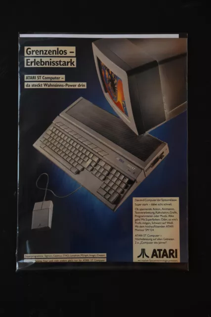 Alte Werbung - Computer Atari ST - Original Werbeblatt 80er Jahre IT Magazin