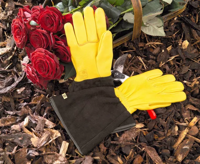 Genuine Gold Leaf Tough Touch Gardening Gloves Ladies Free Tracked Delivery