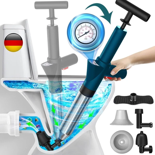 Saugglocke Abflußreiniger Toiletten Luftstößel Multifunktionale Reinigungspumpe 0.7MPa leistungsstarker Abfluss-Kolben Reinigungspumpe Für Rohrdurchmesser: 30-130mm Toilette, Bad, Dusche, Küche Saugglocke Abflußreiniger Toiletten Luftstößel Multifunktionale Reinigungspumpe 0.7MPa leistungsstarker Abfluss-Kolben Reinigungspumpe Für Rohrdurchmesser: 30-130mm Toilette, Bad, Dusche, Küche