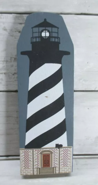 CAPE HATTERAS LIGHTHOUSE Cat's Meow Lighthouse Series Wooden Shelf Sitter 1990