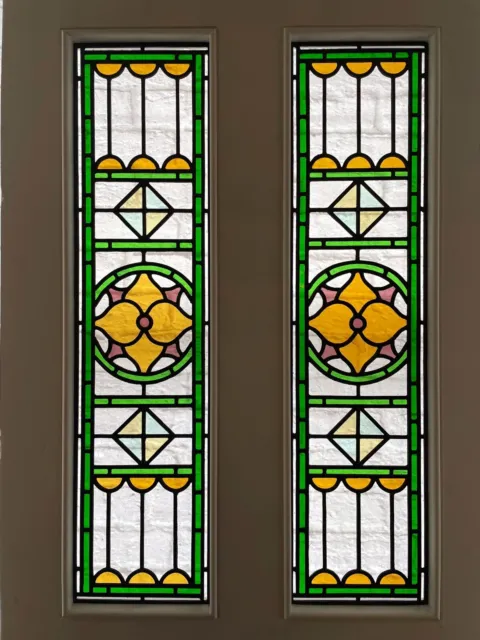 Victorian Front Door. Fully Restored. Stained Glass. Reclaimed . Antique