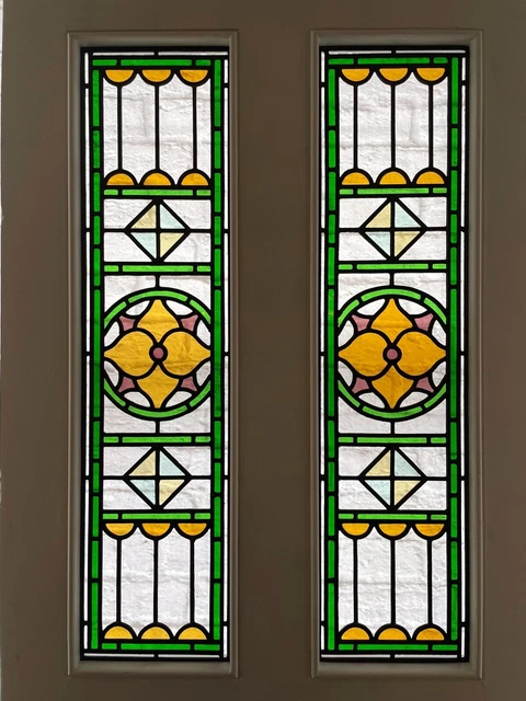 Victorian Front Door. Fully Restored. Stained Glass. Reclaimed . Antique