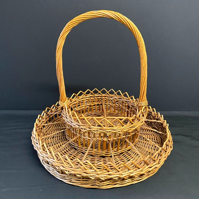 Panier à Bouteilles En Osier Naturel Pour 4 Bouteilles - Transport Et Rangement, Décoration Maison - 3