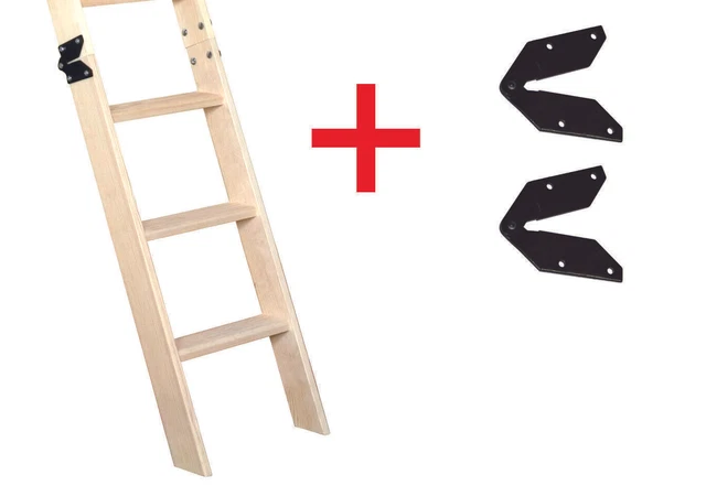 Accessori scala soppalco in legno 100 cm con cerniere OMAN