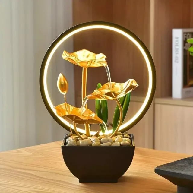 Tabletop Fountain Indoor Waterfall Relaxation Decor Mini Desktop Flowing Water