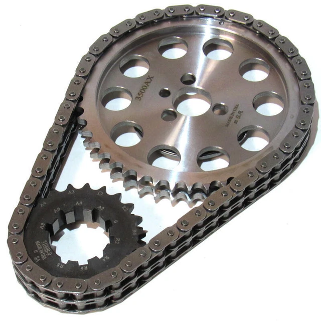 SA Gear Timing Set 78500T-9G; Double Roller 0.250" Iwis for SBC, Chevy V6