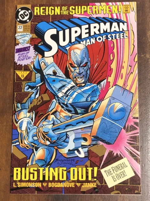 DC Comics - Superman the Man of Steel #22 Jun 1993 - Steel VF/NM