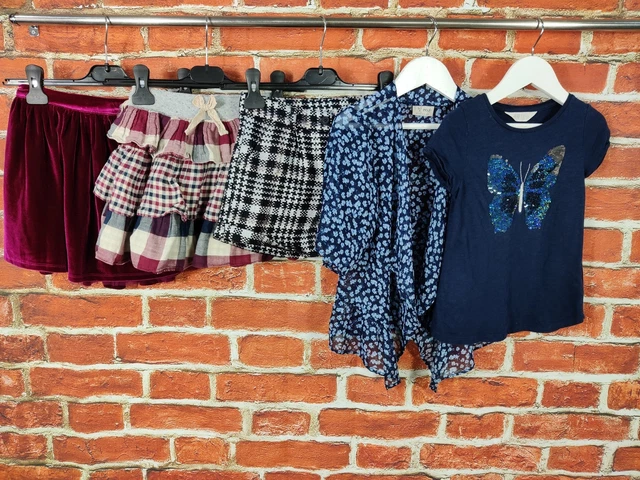 PACCHETTO RAGAZZE ETÀ 4-5 ANNI NEXT MONSOON ecc GONNA TOP T-SHIRT VELLUTO BAMBINI 110CM
