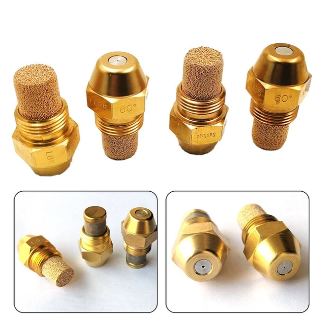 Durable Metering Parts Oil Burner Nozzle 60 Degree Spray Angle Brass Injector