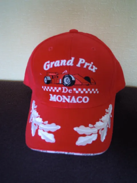 Rare / Cap: Monaco Grand Price Red Ferrari Formula 1 F1 / Cap New