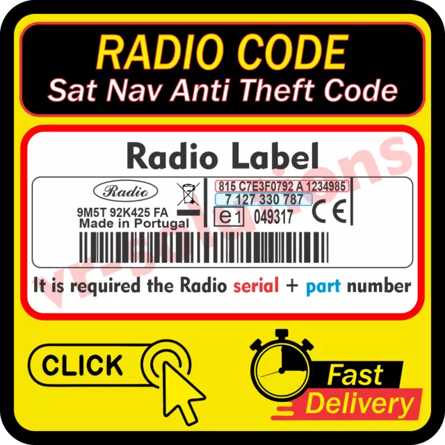 TravelPilot RADIO CODE mk4 fx hs blaupunkt sat-nav mca nx cd lsrns mca2 hsrn