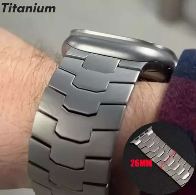 Apple Watch Luxury Titanium Band 42/44/45/49mm iWatch Ultra 2/1 Series 9 8 7 6 5