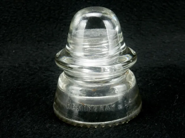 Vintage Electrical Insulator, Clear Glass Pin Style, Hemingray 14, #INSCL12