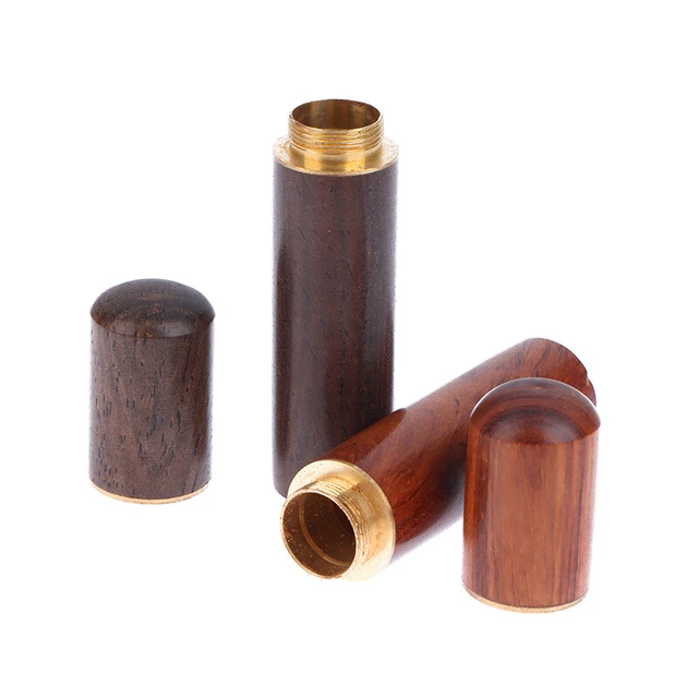 Portabottiglie di legno portatile contenitore di salvataggio legno di sandalo mini scatola pillole-w-