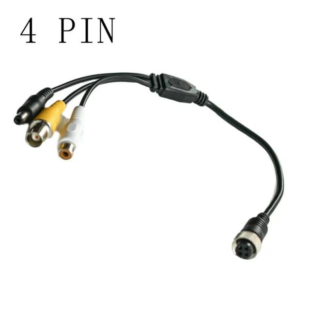 4 Pin Aviation to BNC RCA Cable  Ideal for CCTV Video Recorders and Cameras