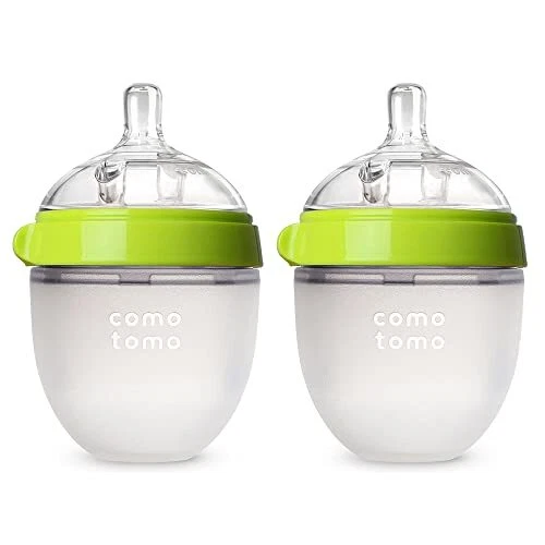 Baby Bottle, Green, 5 Ounce (2 Count)