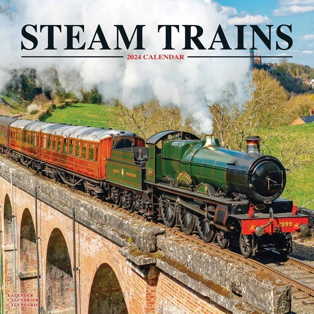 STEAM TRAINS CALENDAR 2024 Transport Month To View £13.98 PicClick UK