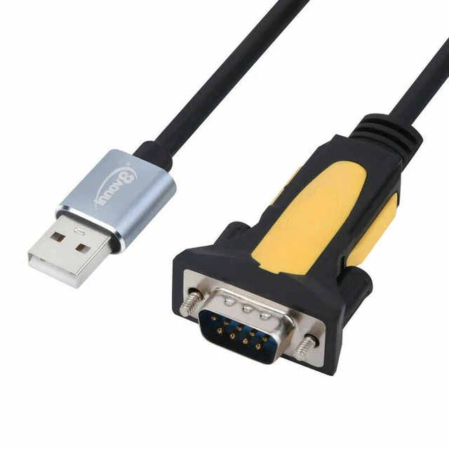 USB SERIAL CABLE, USB to RS232 DB9 9 pin Converter Cable for Connecting