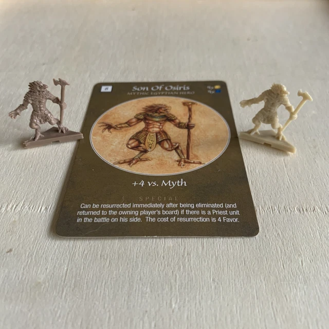 SON OF OSIRIS 2 Tokens and Battle Card for AGE OF MYTHOLOGY Game EGYPTIAN Parts