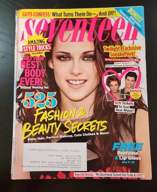 SEVENTEEN MAGAZINE NOVEMBER 2009 Kristen Stewart Twilight Exclusive Y2K  $29.99 - PicClick