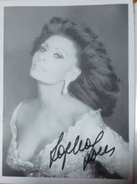 Sophia Loren Cartolina Autografata Attrice Sofia Loren Postcard Official Signed