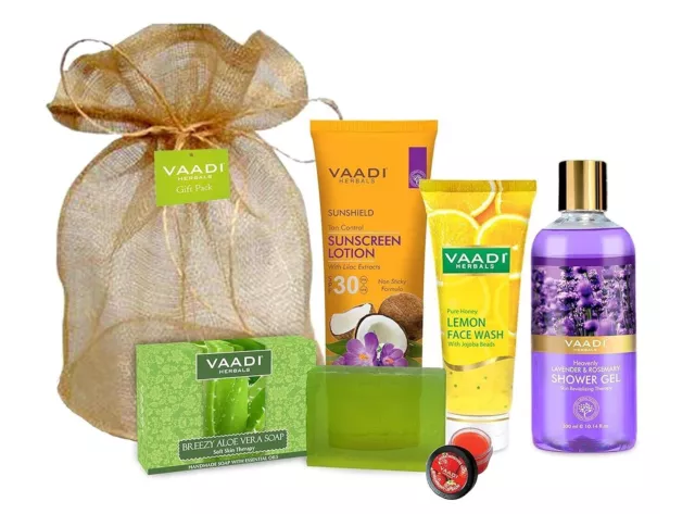 VAADI HERBALS Kit de voyage complet de soins de la peau tout usage,...