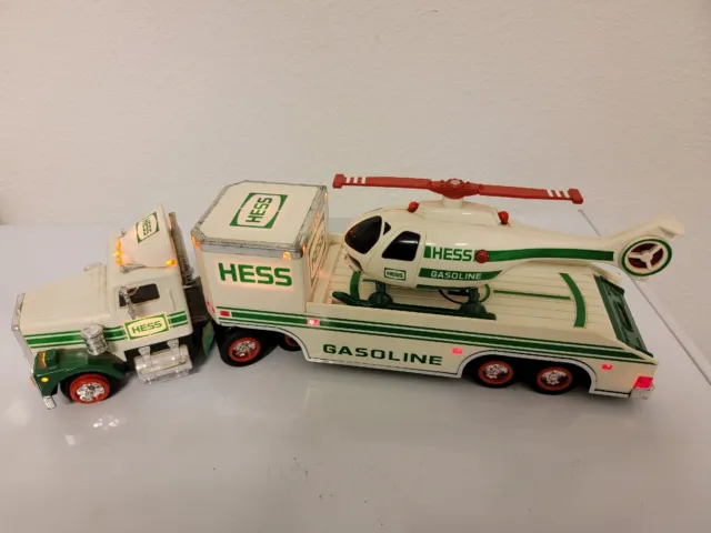 1995 Hess Toy Truck And Helicopter In Original Box