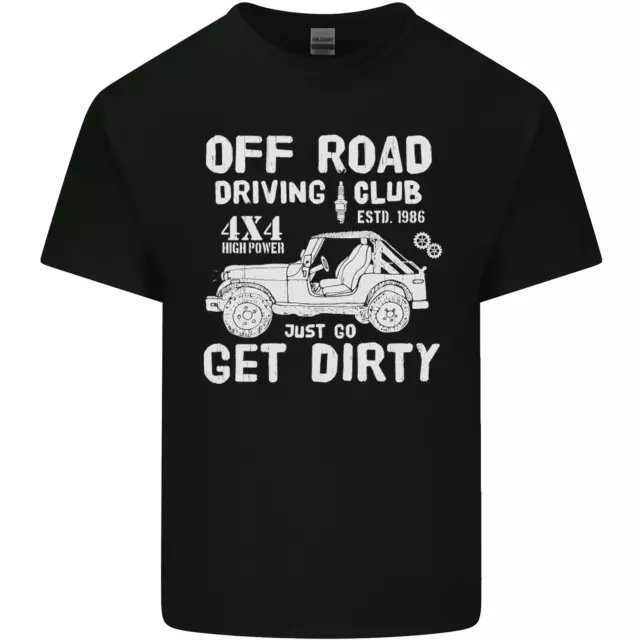 T-shirt da uomo in cotone Off Road Driving Club Get Dirty 4x4 divertente