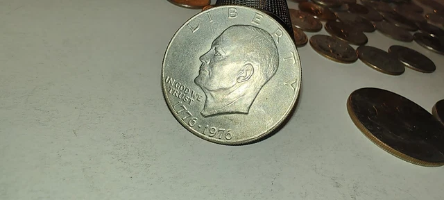1776-1976  Eisenhower Liberty Bell Moon One Dollar Bicentennial Coin