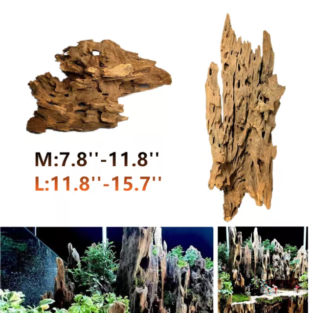 Aquarium Natural Porous Driftwood Ornament Sinkable Reptile Wood Branches Decor